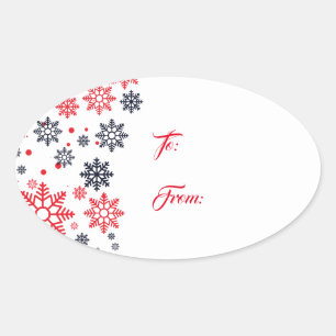 Stickers étiquette cadeau Snowflakes