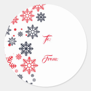 Stickers étiquette cadeau Snowflakes