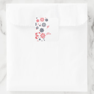 Stickers étiquette cadeau Snowflakes