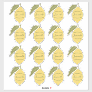 Stickers Étiquette citron Limoncello faits maison
