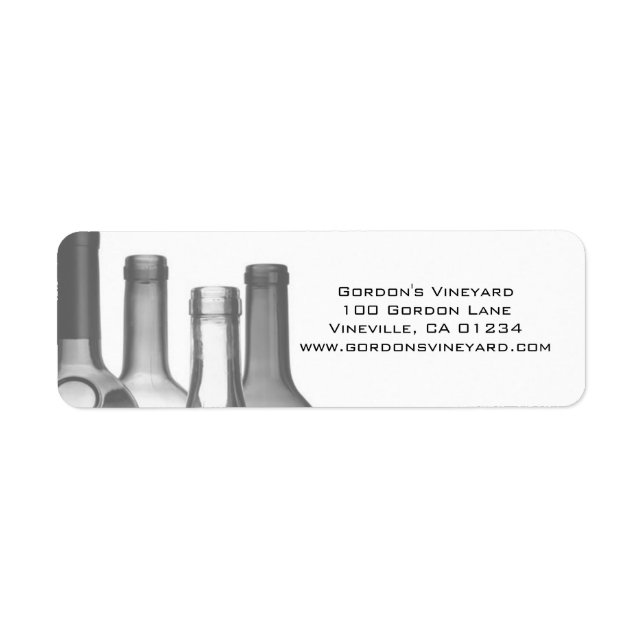 Stickers Étiquette de adresse Bouteilles à vin (Devant)