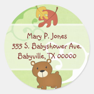 Stickers Étiquette de adresse ours Woodland