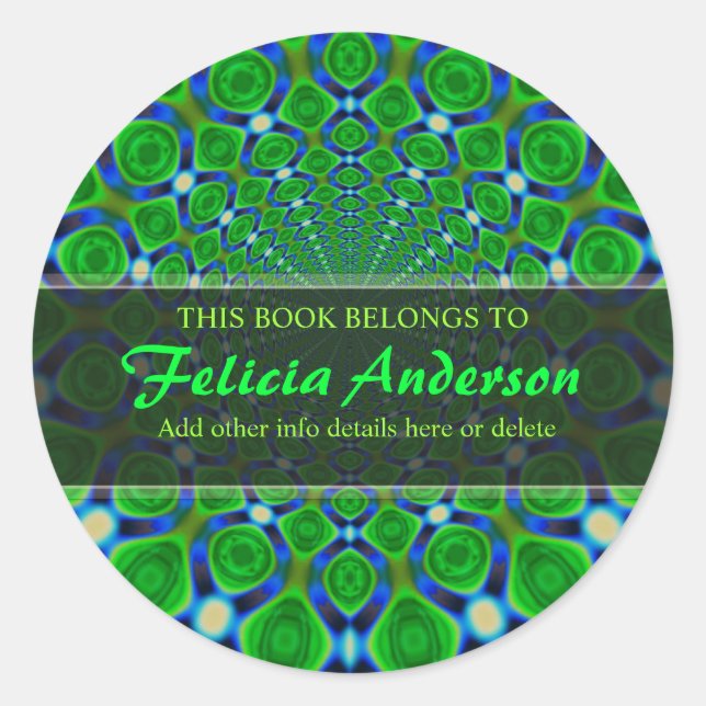 Stickers Étiquette de livres d'art super Psychedel (Devant)