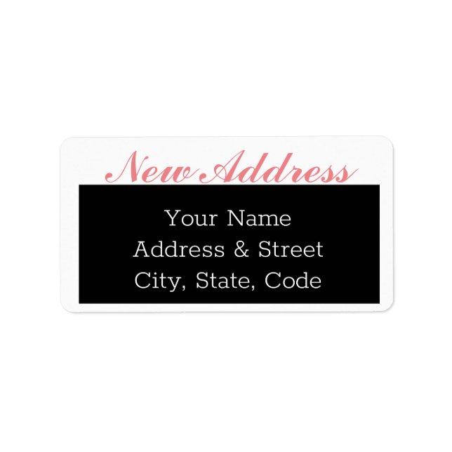 Stickers Étiquette de nouvelle adresse de déplacem (Devant)