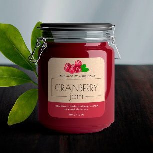 Stickers Étiquette de produit de confiture de cann