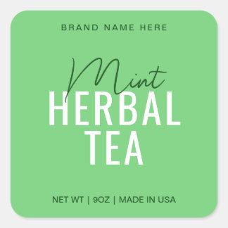 Stickers Étiquette de produit de thé à la menthe e