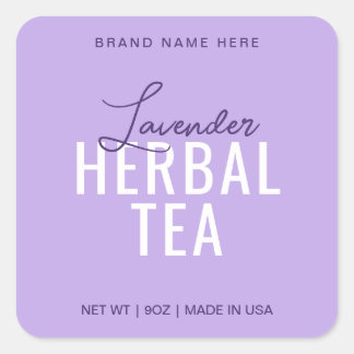 Stickers Étiquette de produit de thé lavande embal