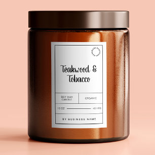 Stickers Étiquette de produits pour bougies noir e