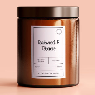 Stickers Étiquette de produits pour bougies noir e