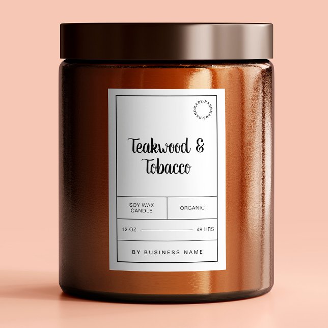 Stickers Étiquette de produits pour bougies noir e (Créateur téléchargé)