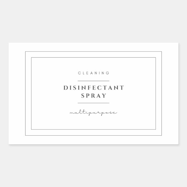 Stickers Étiquette de vaporisateur désinfectant (Devant)