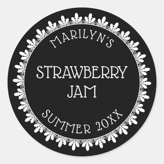 Stickers Étiquette en canne noir et blanc (Devant)