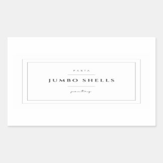 Stickers Étiquette Jumbo Shells Pasta