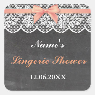 Stickers Étiquette Lingerie Douche de la fête nupt