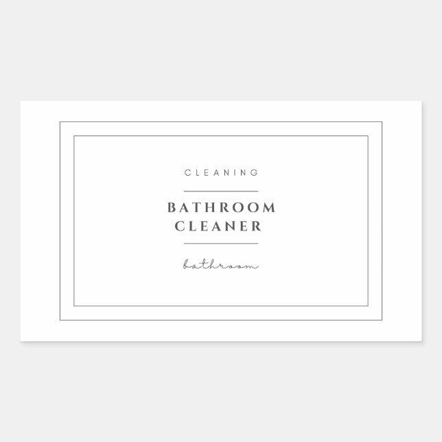 Stickers Étiquette nettoyant salle de bain (Devant)