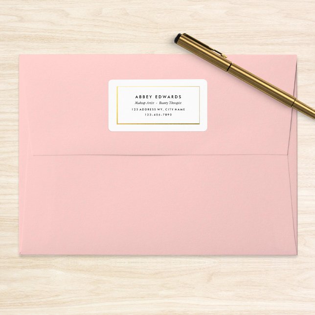 Stickers Étiquette or moderne simple (Créateur téléchargé)