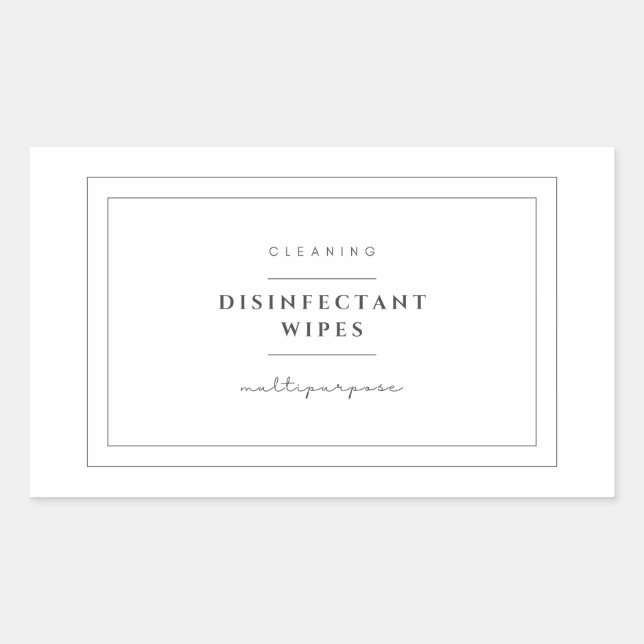 Stickers Étiquette pour désinfectant linges (Devant)