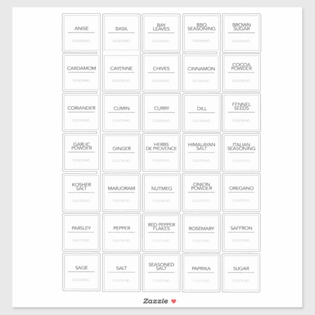 Stickers Étiquettes (Feuille)