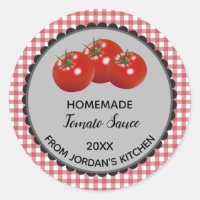 Stickers Étiquettes à la sauce tomate En vichy rou