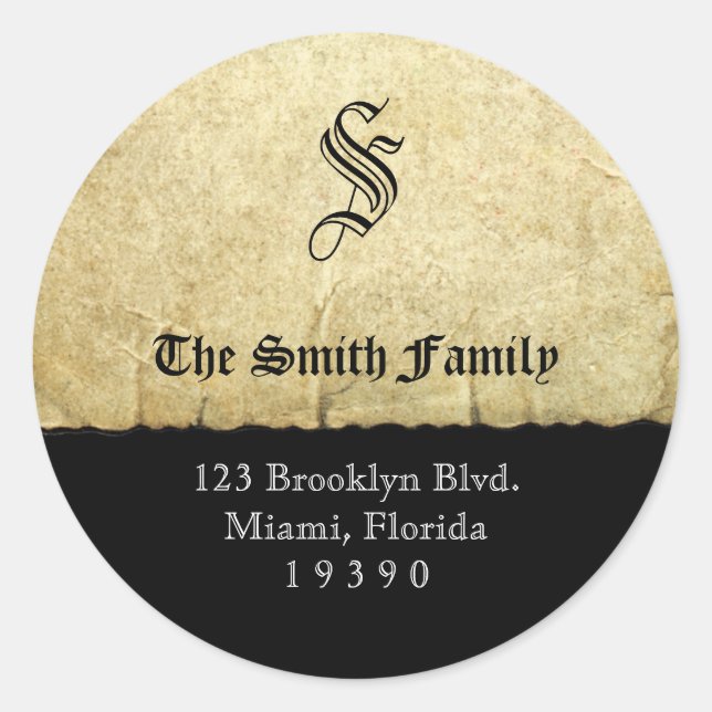 Stickers Étiquettes de adresse de doctrine pirate (Devant)