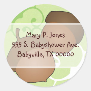 Stickers Étiquettes de adresse Woodland Acorns