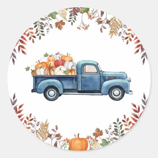 Stickers Étiquettes de Baby shower d'automne petit (Devant)