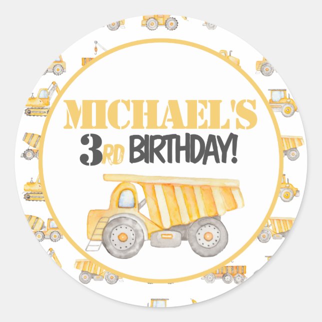 Stickers Étiquettes de la partie Camion de constru (Devant)