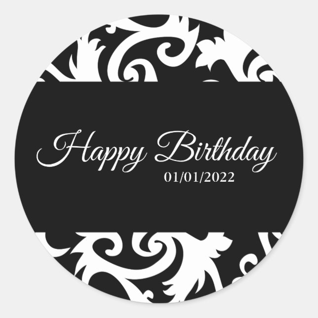 Stickers Étiquettes en noir et blanc (Devant)