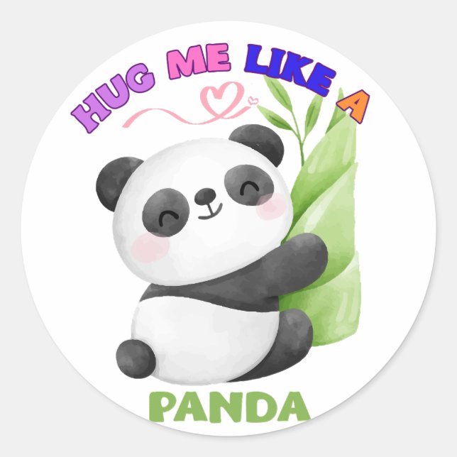🐼 Stickers & Étiquettes - Me serrer comme un pand (Devant)
