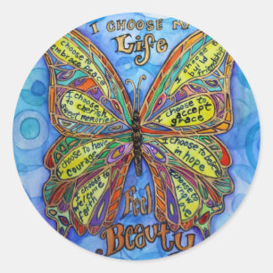 Stickers Étiquettes pour le soutien aux papillons 