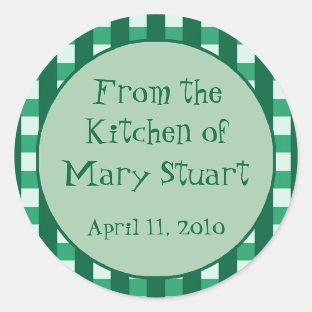 Stickers Étiquettes turquoises À damiers à canne (Devant)