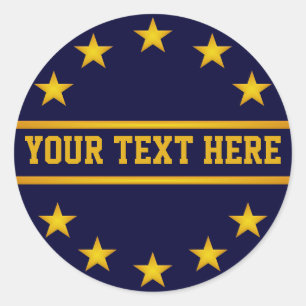 stickers ETOILES D'OR PERSONNALISÉES