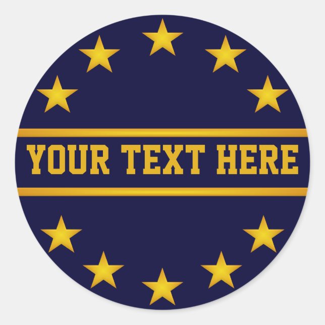 stickers ETOILES D'OR PERSONNALISÉES (Devant)