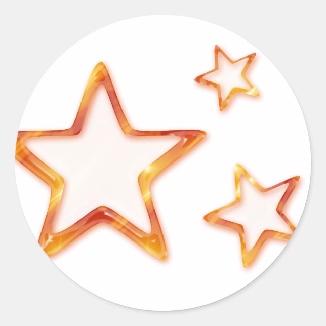 Stickers Etoiles Orange & Jaune (Devant)