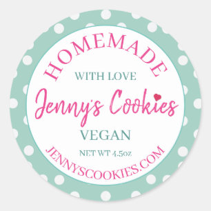 Stickers - Fabriqué maison avec l'amour Cookies de
