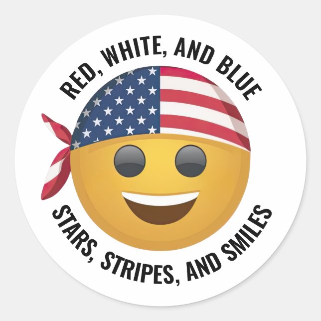 Stickers Face Emoji Américain (Devant)