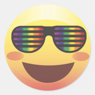 Stickers Face Rainbow Party Shades Emoji