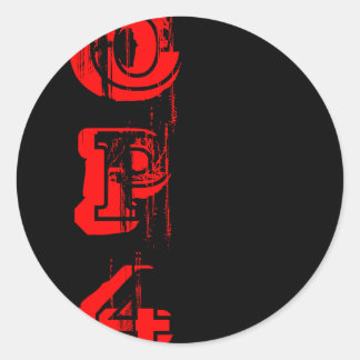 Stickers Fade to Black Round - Customisé