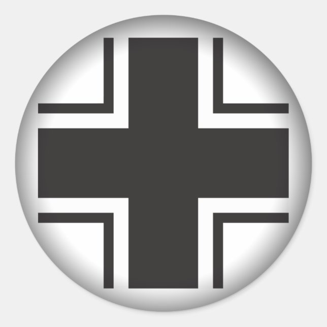 Stickers Fade to Black Round - Luftwaffe World War (Devant)