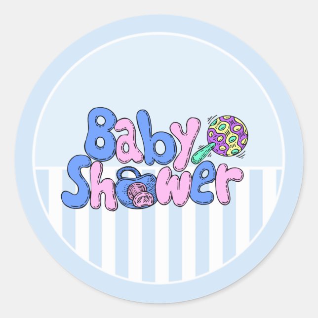 Stickers Faire-part baby shower (Devant)