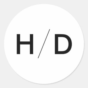 Stickers Faire-part de mariage Monogramme moderne 