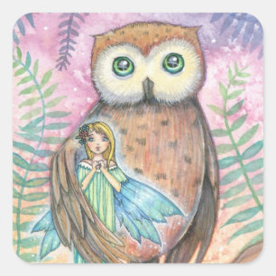 Stickers Fairy and Owl - mignon