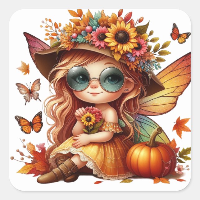 Stickers Fairy Cute Automne (Devant)