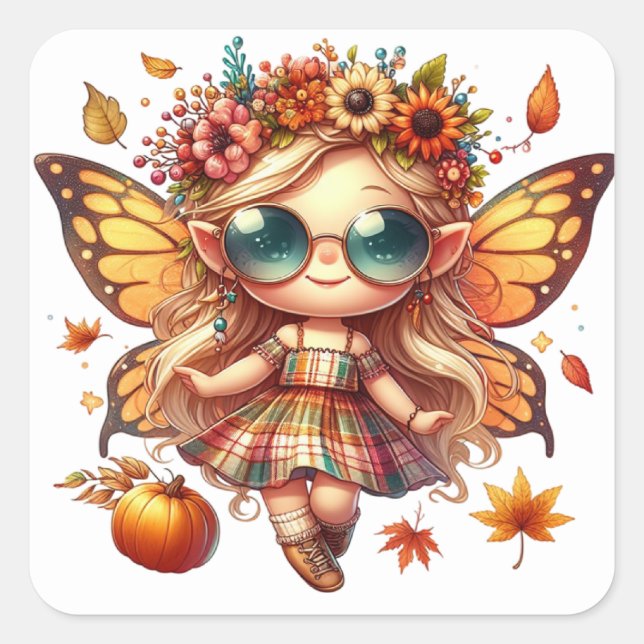 Stickers Fairy Cute Automne (Devant)