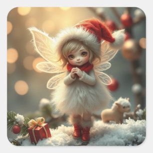 Stickers Fairy d'hiver mignons