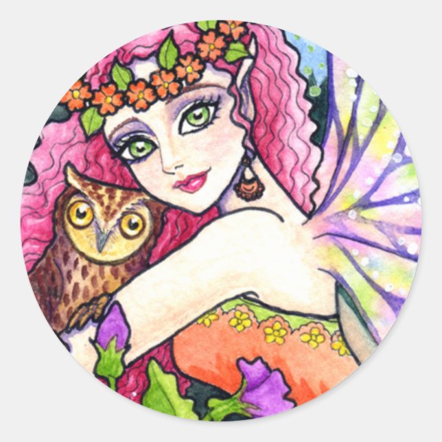 Stickers Fairy & Owl par Ann Howard (Devant)