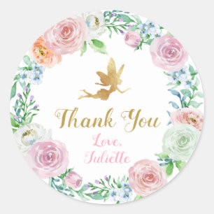 Stickers Fairy Party, Stickers Favoriser Merci