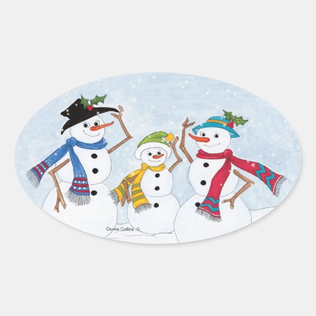 Stickers famille Snowmen (Devant)