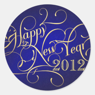 Stickers Fancy Happy New Year - 2012