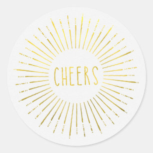 Stickers Faux Gold Cheers